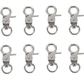 8 Pcs Bird Cage Lock Bird Cage Lobster Clasp, Birdcage Lock Birds Cage Clip Dove Cage Door Keychains Swivel Clip Rabbit Cage Door Locks Purse Hooks to Rotate Shackle Stainless Steel Iron Wire