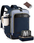 LOVEVOOK 40L Travel Backpack Carry On Airline Approved, Large Backpack with 3 Packing Cubes, TSA Travel Essentials Carry On Bag, Waterproof Weekender Overnight Luggage Daypack, Fits 17.3 Inch Laptop - color: Dark Blue-gray Blue-black, size: Large - 17.3 I