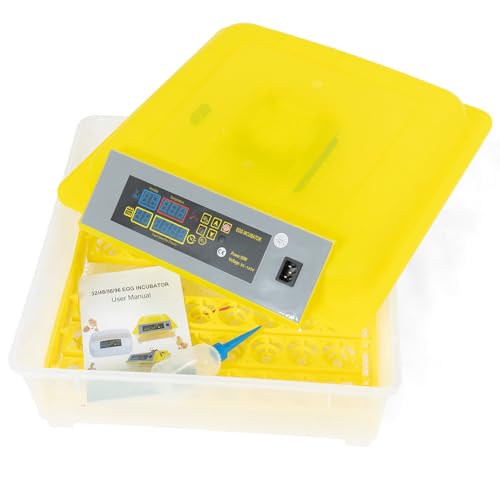 Egg Incubator Automatic Digital Hatcher Machine with Turning Temperature | Control for Hatching Chicken Duck Goose Quail (48 Eggs) - size: 48 Eggs