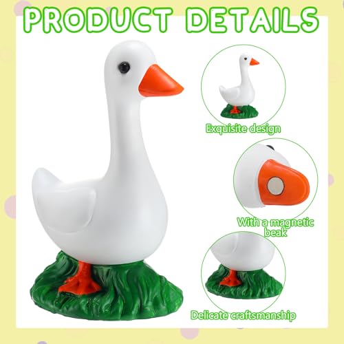Yalikop Magnetic Goose Key Holder Interchangeable Support Desk Goose 7 Inch, Customized Sign, Cute Key Holder Stand for Inspirational Signs, Gift for Gooses Lover, Do Not Pet, Personalized