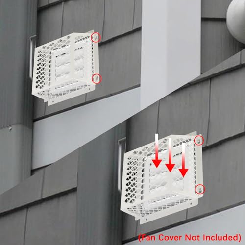 Dryer Vent Cover Outside,Dryer Vent Bird Guard for 5-6 inch Vent Hoods-2pk | Outdoor Bird Guard for Dryer Vent & Bathroom Exhaust,Galvanized Steel Dryer Vent Cage 8.5"Lx8.5"Wx6"H,Prevent Bird From Enter - size: 8.5"Lx8.5"Wx6"H, style: White-2PCS