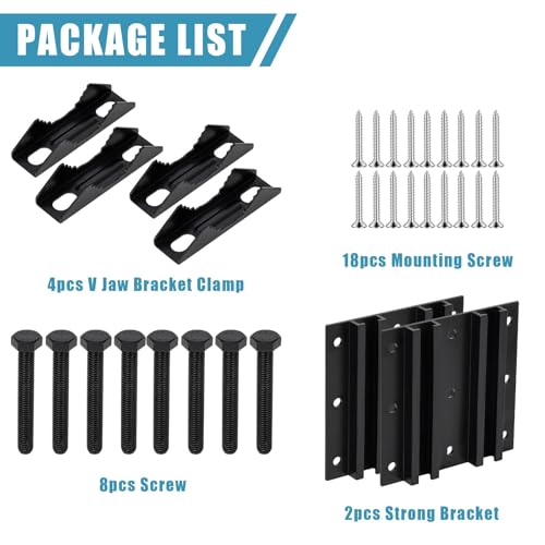 Post Tubes Mounting Bracket, 2-Packs Adjustable Solar Mounting Bracket Fence Hook Compatible with Round, Square, T-Posts, Irregularly Shaped Pipes (Max. 1-3/4" Width)