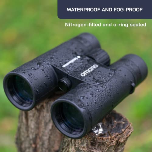Smithsonian Adult Birding Binoculars - 10x42, Phone Adapter, Diopter Adjustable - Ideal for Hiking, Travel - Includes Bird Watching Guide