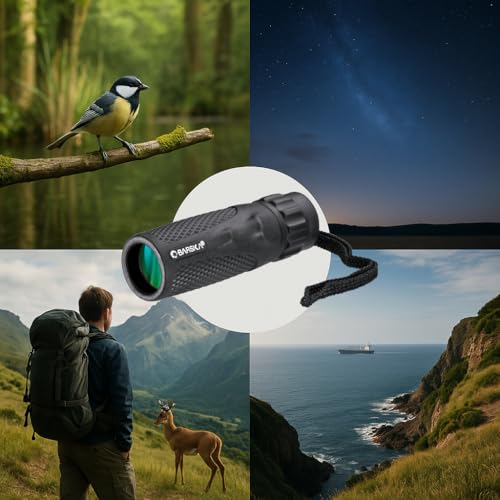 Barska Blackhawk Waterproof Monocular – Compact, Fogproof, Multi-Coated Optics, Slip-Resistant Grip for Birding, Hiking, Sports, Concerts & Outdoor Use - style: 10x25