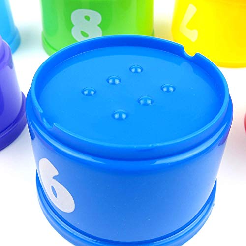 Hypeety Pet Bird Parrot Educational Stacking Cup Treat Toy Colorful Training Toy Intelligence Development Playing Training Toy for Macaw Budgies Parakeet Cockatoo - color: Stacking Cups