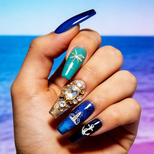 PH PandaHall 3pcs Nautical Treasure Nail Stamping Plate Anchor Lighthouse Nail Arts Stencils Pirate Nails Stamper Ocean Life Nail Image Plates for Ocean Lover Women Manicure Salon Design Print - style: Nautical Treasure