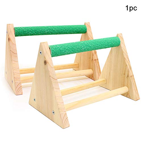 Chicken Perch Parrot Wood Perch, Trimming Bird Strong Chick Jungle Gym Roosting Bar for Coop and Brooder, Training Perch Toys for Large Bird, Parrot, Macaw, Hens (Random)
