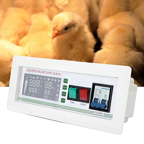 XM‑18SD Egg Incubator Controller, 5-Mode Temperature Humidity Thermostat | Large LCD Screen l 32-210°F/0-99℃ Range l 0-99% RH l for Chicken, Goose & Duck Eggs l 110V Plug