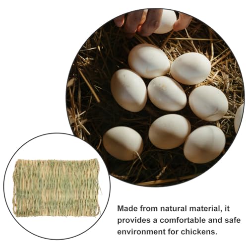 SUPVOX 1pcs Chicken Nesting Pads for Coop Straw Mat for Large Chicken Bedding Liner Comfortable Nesting Pad for Laying Hens Reusable