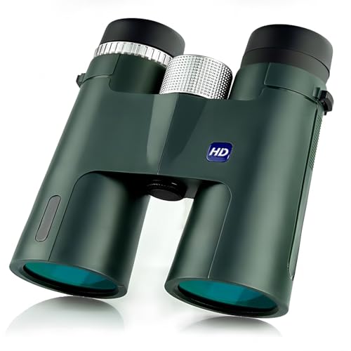 10x42 Professional Adult Binoculars with Tripod and Smartphone Adapter, for Bird Watching, Hunting, Concerts, and Travel - Green - color: Green