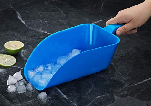 New Star Foodservice Commercial Grade Polycarbonate Plastic Utility Ice Scoop, Blue, 64 oz - color: Blue, size: 64 oz.