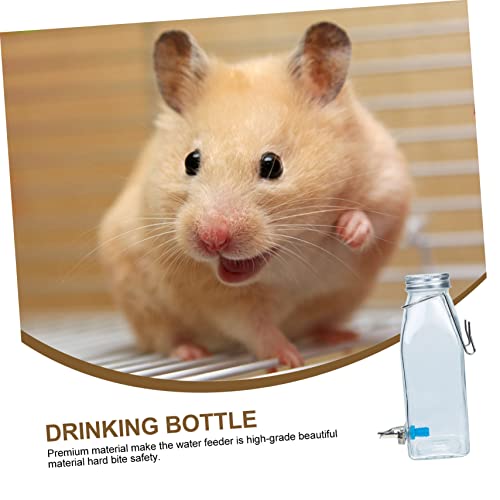 Kisangel Rabbit Water Bottle Hanging Water Feeder 2-Pack Small Pet Dispenser for Rabbits Hamsters Chinchillas with Hooks 6.49 X 2.16 X 2.16 in