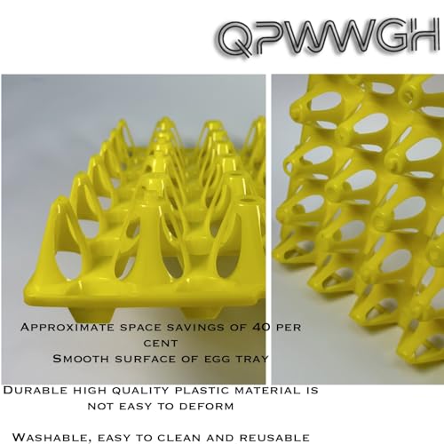 15-Pack Reusable Plastic Egg Tray Egg Crates 30-Egg Flats for Home Chicken Farmers, Stackable Egg Cartons Hold Multiple Eggs, Great for Storing, Sorting, and Shipping Eggs, Durable and Reusable