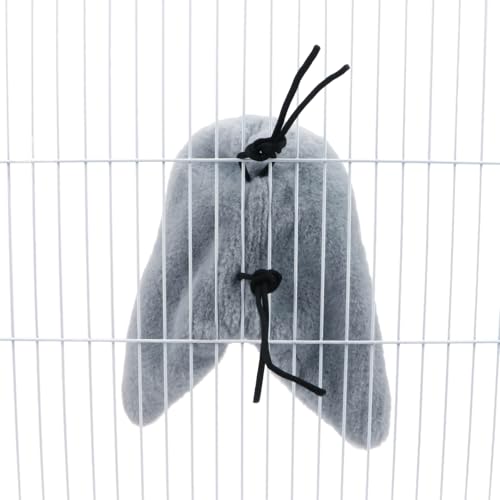 Wontee Cozy Bird Blanket Parrot Cage Snuggle Hut Warm Bird Nest House Bed Hanging Hammock for Parakeet Cockatiel Conure African Grey (Medium, Grey) - size: Medium