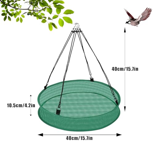 2Pcs Bird Seed Catcher Tray, 16" x 4" Birdseed Hoop Birds Feeder Trays Catches Most Falling Seed and Husk for Hanging Bird Feeder Platform Hummingbird Outdoor Backyard Garden Lawn Balcony