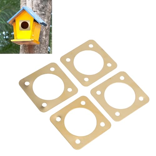 8PCS Metal Bird House Guard, Steel Birdhouse Entry Portal Hole Protector with Size 2x2in, Ideal for Eastern Bluebird Rooms Sparrow Houses, Made from Premium Steel