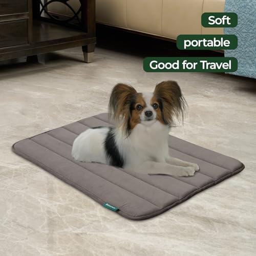 BALANCE Dog Crate Pad, Dog Foam Crate Mat Kennel Pad, Washable Water-Resistant Pet Bed Flat Dogs Cage Mat for Medium Dogs - color: Brown, size: 30.0"L x 19.0"W x 0.8"Th