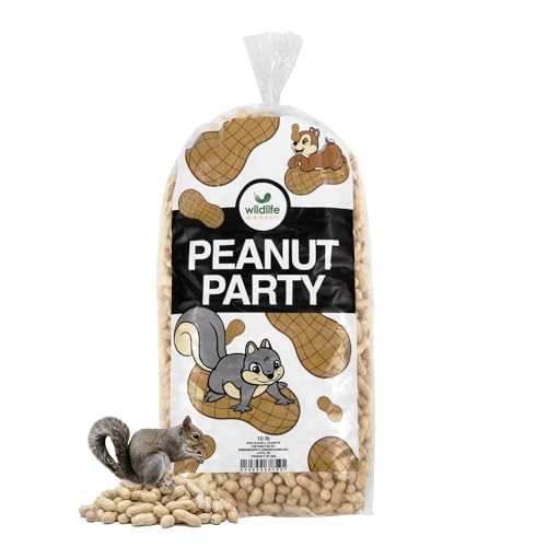 Wildlife Elements Peanut Party Unprocessed, Raw in-Shell Peanuts Wildlife Animal Food, 10lb - Rich in Protein, Healthy Fats, and Essential Nutrients for Birds, Squirrels and Waterfowl - size: 10lb, style: In Shell