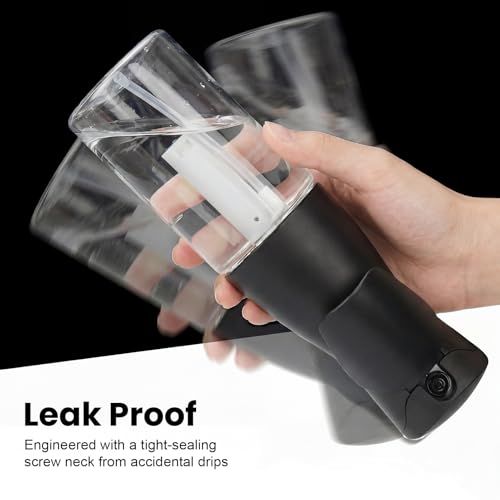 Spray Bottles 250ml/8.5oz 2 Pack Continuous Spray Bottle, Black | For Hair, Refillable, Fine Mist Sprayer, Water Spray Bottles For Cleaning Kitchen Hair Care Skin Toner - style: B-black 2PCS