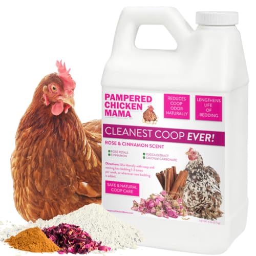 Cleanest Coop Ever! Chicken Coop Deodorizer with Rose, Cinnamon, Essential Oils (8 Pounds)| Coop Cleaner & Refresher with Dried Herbs (Rose & Cinnamon, 8 pounds) - color: Rose & Cinnamon, size: 8 pounds