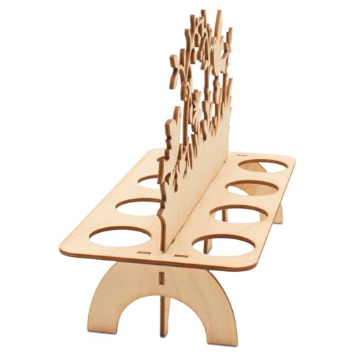 Wooden Egg Holder Kit for Countertop, Garden Scene, 10-Inch, 1/8 Inch Thick, Easter Crafts, by Woodpeckers
