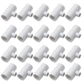 PVC Reducing Tee Fittings for Threaded Nipples Chicken Waterer, 20 | Schedule 40 PVC Piping,1/2" Pipe with 1/8" FPT Thread | No-Drill Install,No Leak|Fits Poultry Nipple Waterer