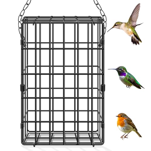 Harhana Reusable Metal Bird Nest Material Holder - Holds Cotton, Twigs & Pet Fur for 5 Bird Families