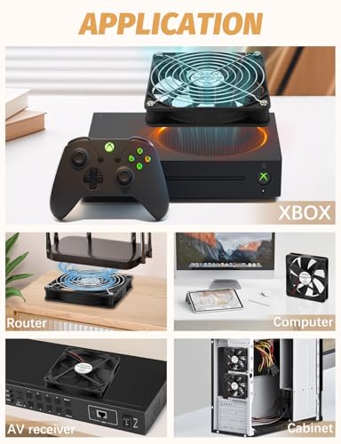 140mm USB Computer Fan with Speed Controller 5V PC Cooler | 14025 Computer Case Fan with 3 Speed Degree for DVR Receiver PlayStation Xbox AV Cabinet Game Console - style: 140mm x1