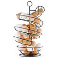 Fresh Egg Holder Countertop, Egg Skelter, Spiral Egg Holder with Storage Basket, Chicken Egg Holder, Large Capacity Egg Storage for Kitchen, Holds Up to 3 Dozen Eggs
