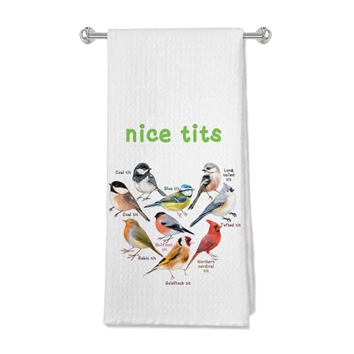 Charming Birds Print Kitchen Towels and Dishcloths, Stylish Bird Gifts Hand Towels for Bird Lovers, Farmhouse Style Drying Cloth for Kitchen and Bathroom 16×24 Inches - color: Color 08