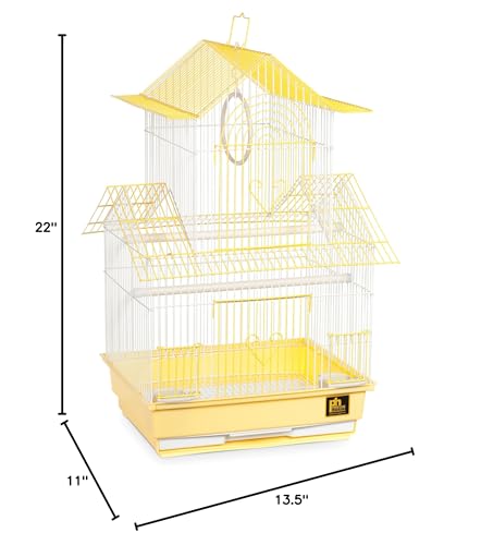 Prevue Hendryx SP1720-1 Shanghai Parakeet Cage, Yellow and White - color: Yellow