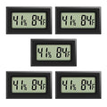 Mini Thermometer Hygrometer, Large Number Fahrenheit LCD Display Digital Temperature Humidity Meters Gauge Indoor for Greenhouse, Garden, Cellar, Fridge (5-Pack) - color: 5-pack