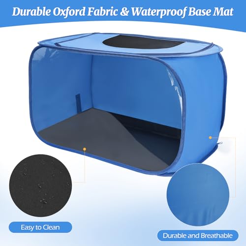 Chicken Brooder Box for Chicks, Pop Up Chick Brooder Kit | Clear Window, Waterproof Mat & Storage Bag, Square Indoor Outdoor Baby Chicken Starter Kit