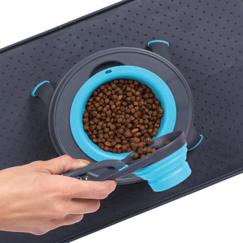 Dexas Popware for Pets Collapsible Klip Scoop, 3-in-1 Pet Food Scoop, Measuring Cup and Bag Clip, 2 Cup Capacity, Blue - color: Blue, size: 2 Cup Capacity