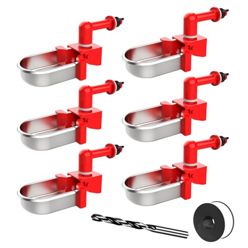 Metal Rabbit Chicken Water Cup Chicken Kettle DIY Rabbit Chicken Small Hamster Guinea Pig (Black, 6) - color: black, size: 6