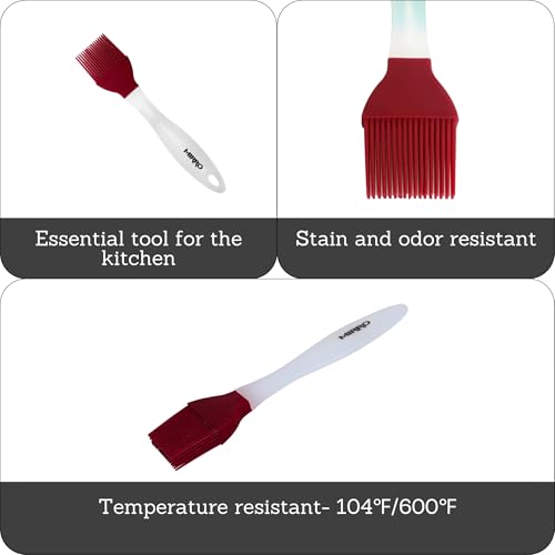 MIRRO Silicone Basting Brush for Grilling, Red - size: 8.5"
