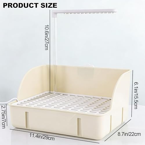 Automatic Parakeet Bird Bath with Pump,Parrot Shower Bathtub (Beige) | Circulating Water System Large Bird Fountain Bath Bathing Tub for Budgie Cockatiel Lovebird Conure - color: Beige