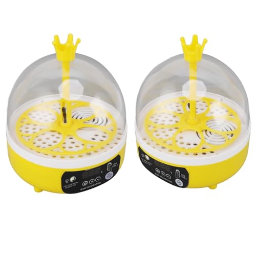 4 Eggs Mini Incubator, 7W USB Household Small Poultry Hatching Machine Automatic Temperature Humidity Control Egg Turner with Clear Lid Water Injector Spray Bottle for Chicken, Quail, Bird Eggs | ABS mini 4 egg incubator with auto turn humidity control Tr