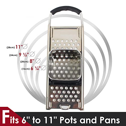 Premium Grade Stainless Steel Spaetzle Maker with Comfort Grip Handle, Stainless Steel Spider Strainer Skimmer Spoon with Cleaning Brush, Homemade German Egg Noodle Dumpling Making Tool Set