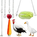 3 Pack Hanging Chicken Feeder with Hooks | Fruit Fork for Chicken Coop Accessories, Chicken Toys & Vegetable Skewers - size: 3 sets hanging chicken feeder