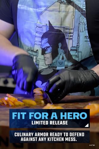 Dalstrong Chef's Apron - Batman™ Edition - Premium 100% Breathable Cotton - 2x Deep Chest Pockets - Neck & Waist Strap - color: Blue