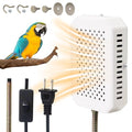 Bird Cage Heater 3.4”×5.1” PTC Heated Pad US Plug 25W for Parrots | Anti scalding Pad,Anti-bite steel cord,Intelligent thermostat,Cage Mounted, for Cockatiel, Parrots Parakeet and Canary