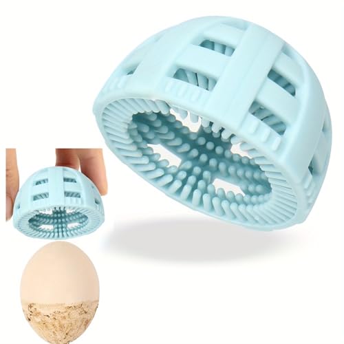 1pc Silicone Egg Cleaner Brush - Portable, Soft Bristle Egg Washing Tool for Farm & Home Use, Ideal for Outdoor & Kitchen Cleaning (Blue) - color: Blue