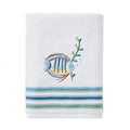 SKL Home Ocean Watercolor Bath Towel, White - color: Ocean Watercolor, style: Bath Towel