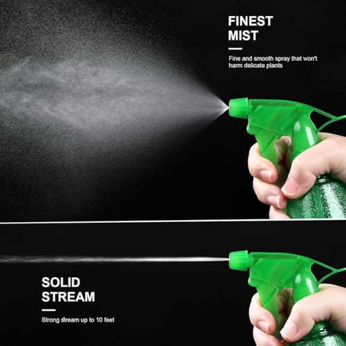Bealee Spray Bottles 3-Pack, 16 Oz, Mist & Stream Plastic Water Sprayer | Professional Empty Sprayer for Hair, Essential Oils, Plants, Cleaning Solutions, Cat Dog Correction Behavior, Leak-Proof