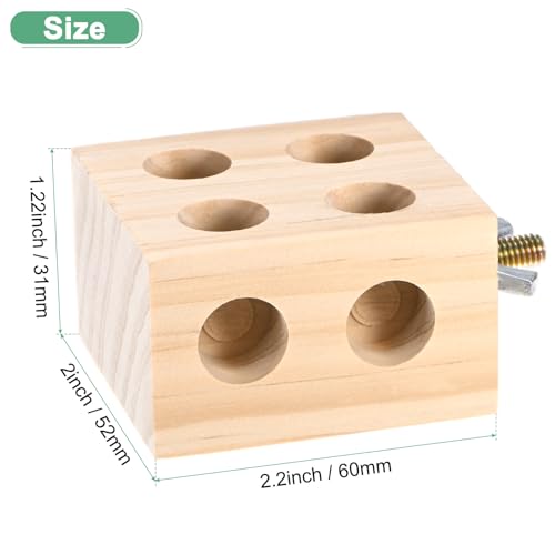 M METERXITY Bird Chew Play Thing, 1.22x2.2x2.36 in Pine Wood Parrot Bird Perch Stand Teeth Chew Bite Games for Parrots/Cockatiels/Parakeets - size: 1.22x2.2x2.36 in