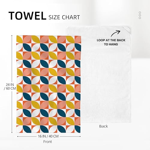 Mid Century Modern Kitchen Towels Decorative Set Vintage Tea Towels | Set of 2, Absorbent Dish Towel Retro Hand Drying Kitchen Bathroom Baking Cooking Cloth Home Decor 16'' x 24'' - color: Retro Modern