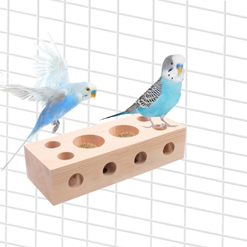Bird Wooden Block Chewing Toy Parrot Chewing Toy Wood Toys Foraging Training for Small Animals Shredding Biting Wood Bird Cage Accessories Teething for Parakeets Cockatiels Conures Lovebird - size: M