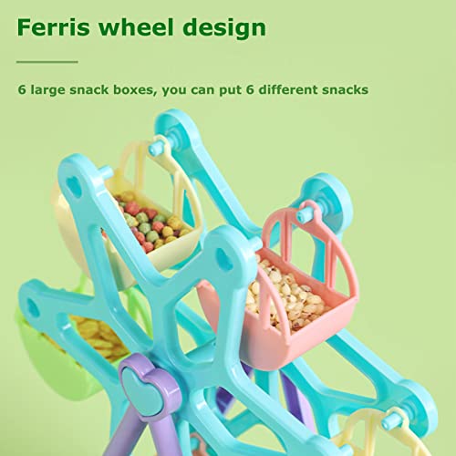 SEIS Ferris Wheel Toy for Bird with Feeder Training Parrot Food Box Birds Brain Game in Cage (Ferris Wheel)