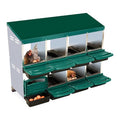 Chicken Nesting Box,8 Compartment Roll Away Nesting Box for Laying Eggs,Wall Mount Chicken Nesting Boxes,Easy Egg Collection,Cleanable Pull Out Hen Roosting Boxes 8 Hole - color: green, size: 8 holes